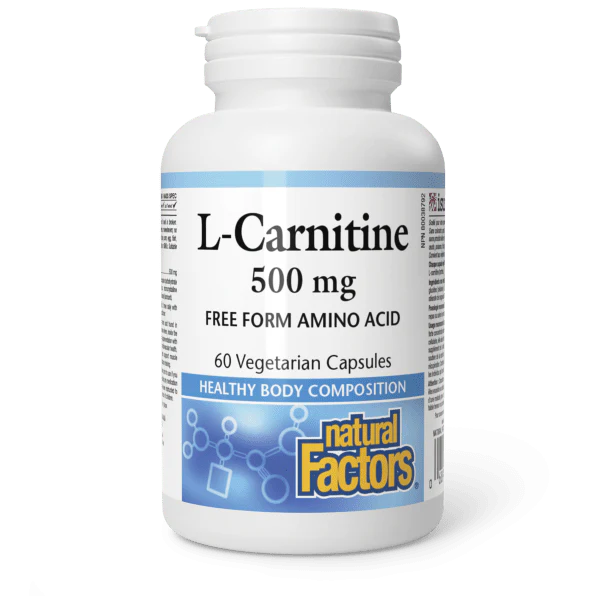 Natural factors L-Carnitine 500mg 60 Veggie Capsules