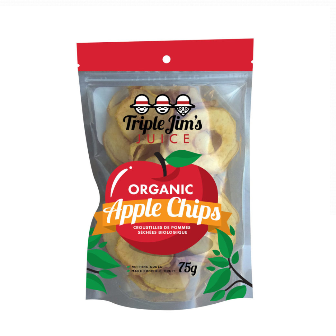 Triple Jim's Organic Apple Chips Cinnamon 75g