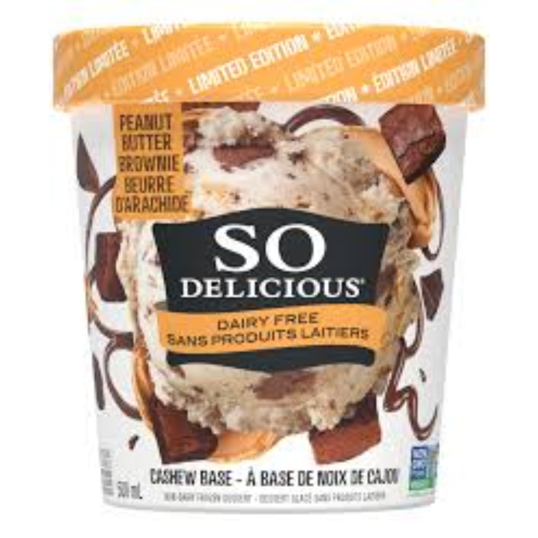 So Delicious Peanut Butter Brownie 500ml Frozen