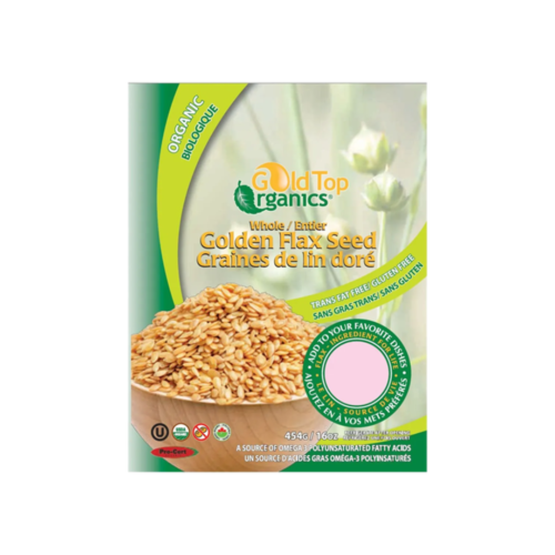 Gold Top Organic Golden whole Flax Seed454g
