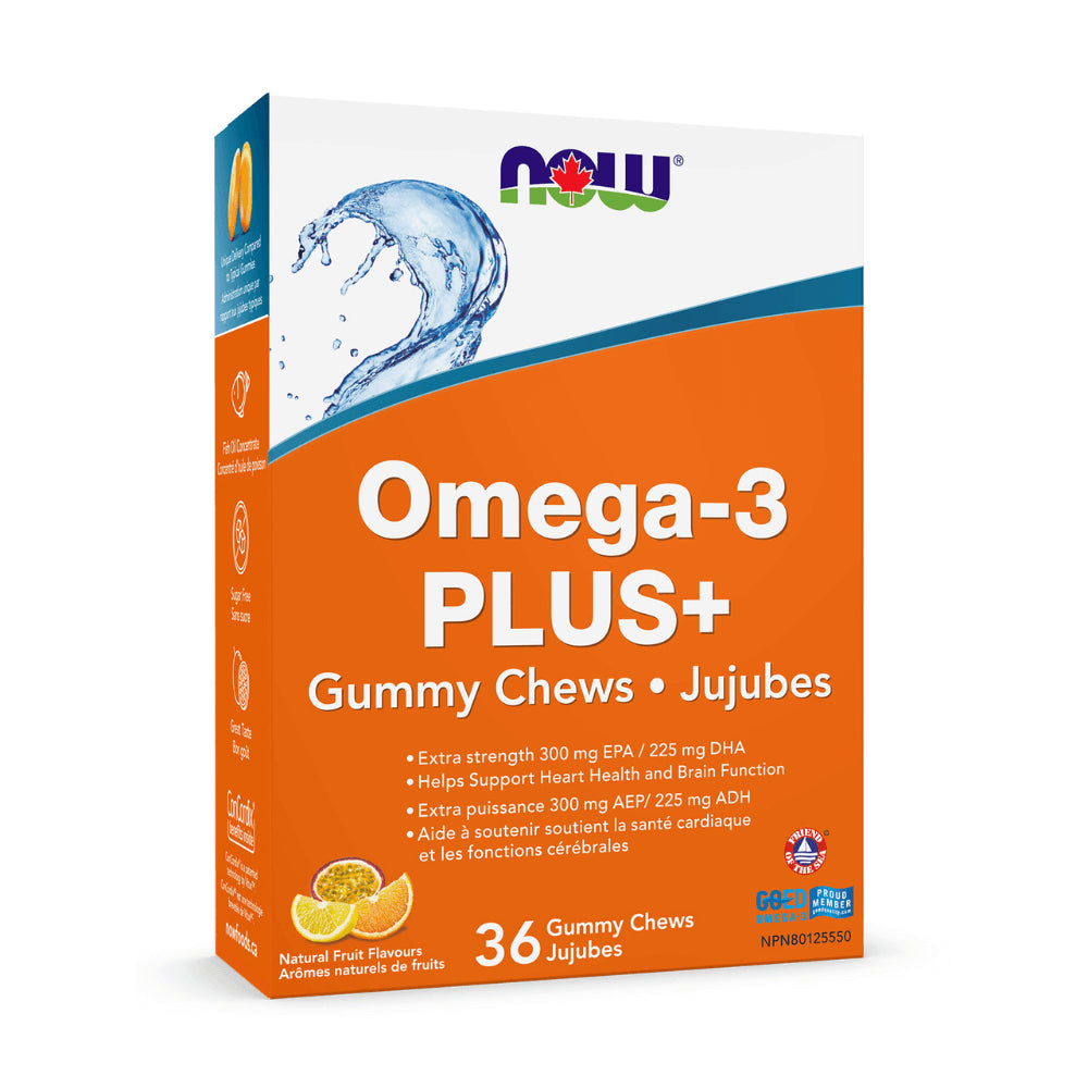 Now Omega-3 Plus+ Gummy Chews (36 Gummies)