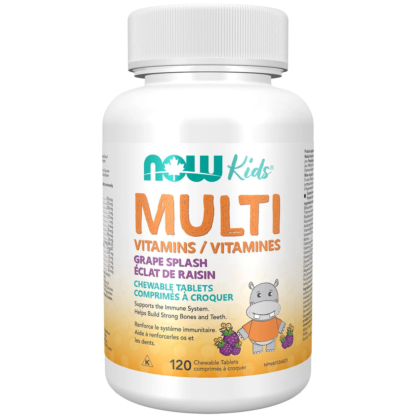 Now Kids Multivitamin Grape 120 Chewable Tablets