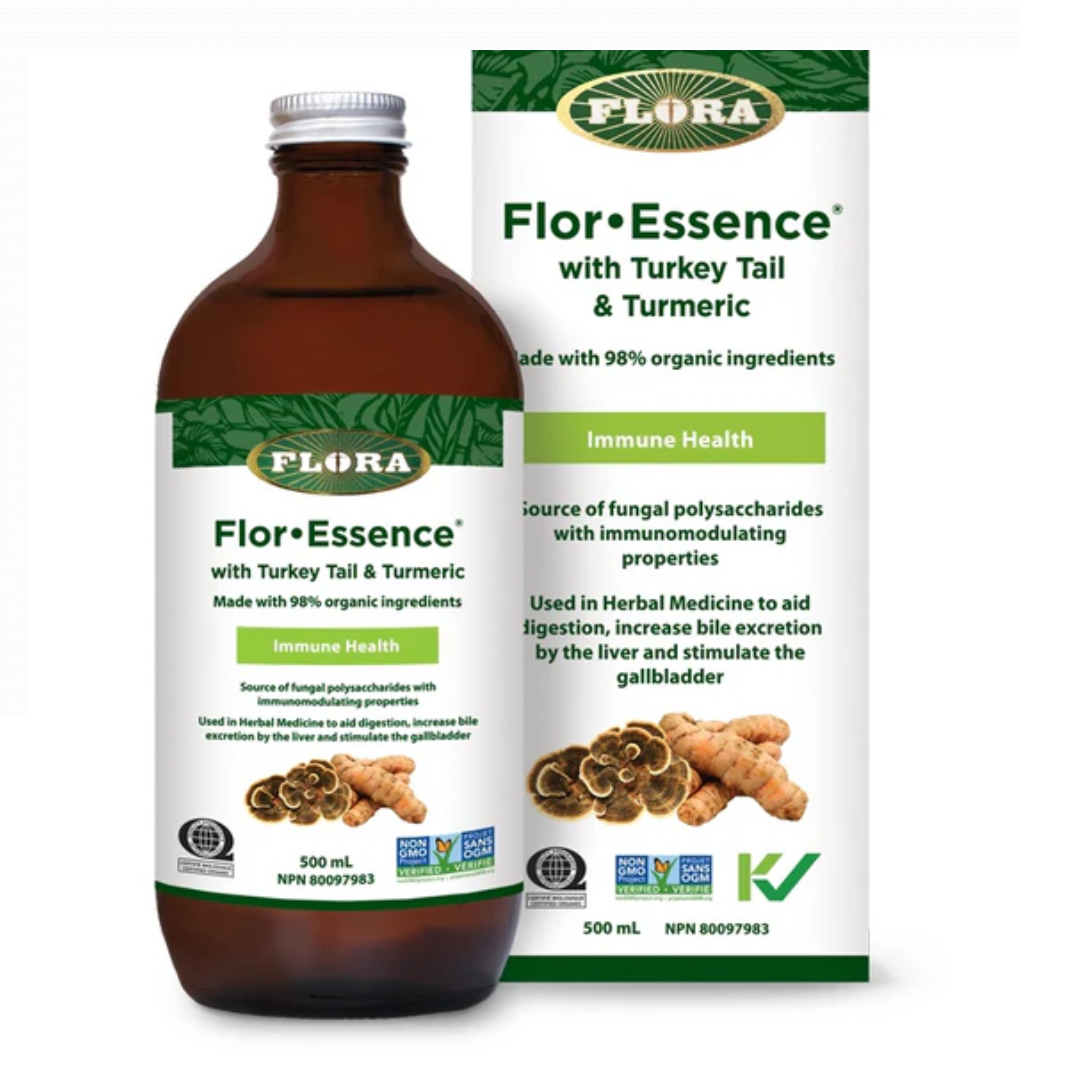 Flora Flor Essence with Turkey Tail & Turmeric 500ml