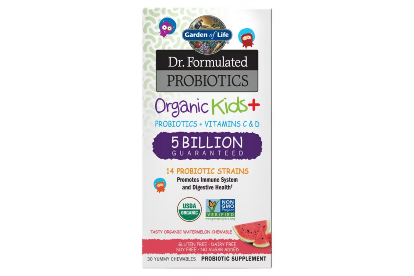 Garden Of Life Kids Probiotic- Watermelon 30 Chewable Tablets
