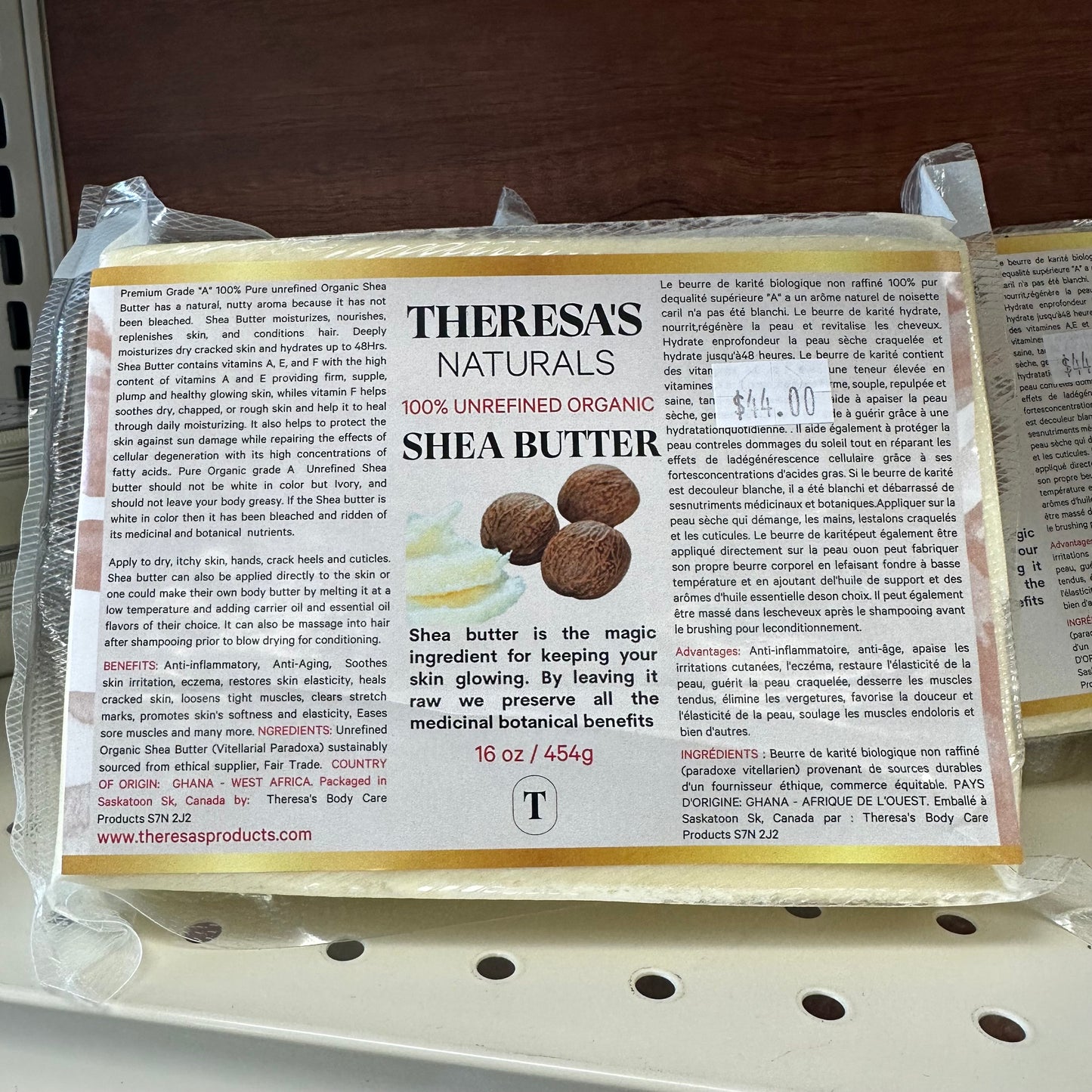 Theresa's Naturals Raw Unrefined Shea Butter 454g