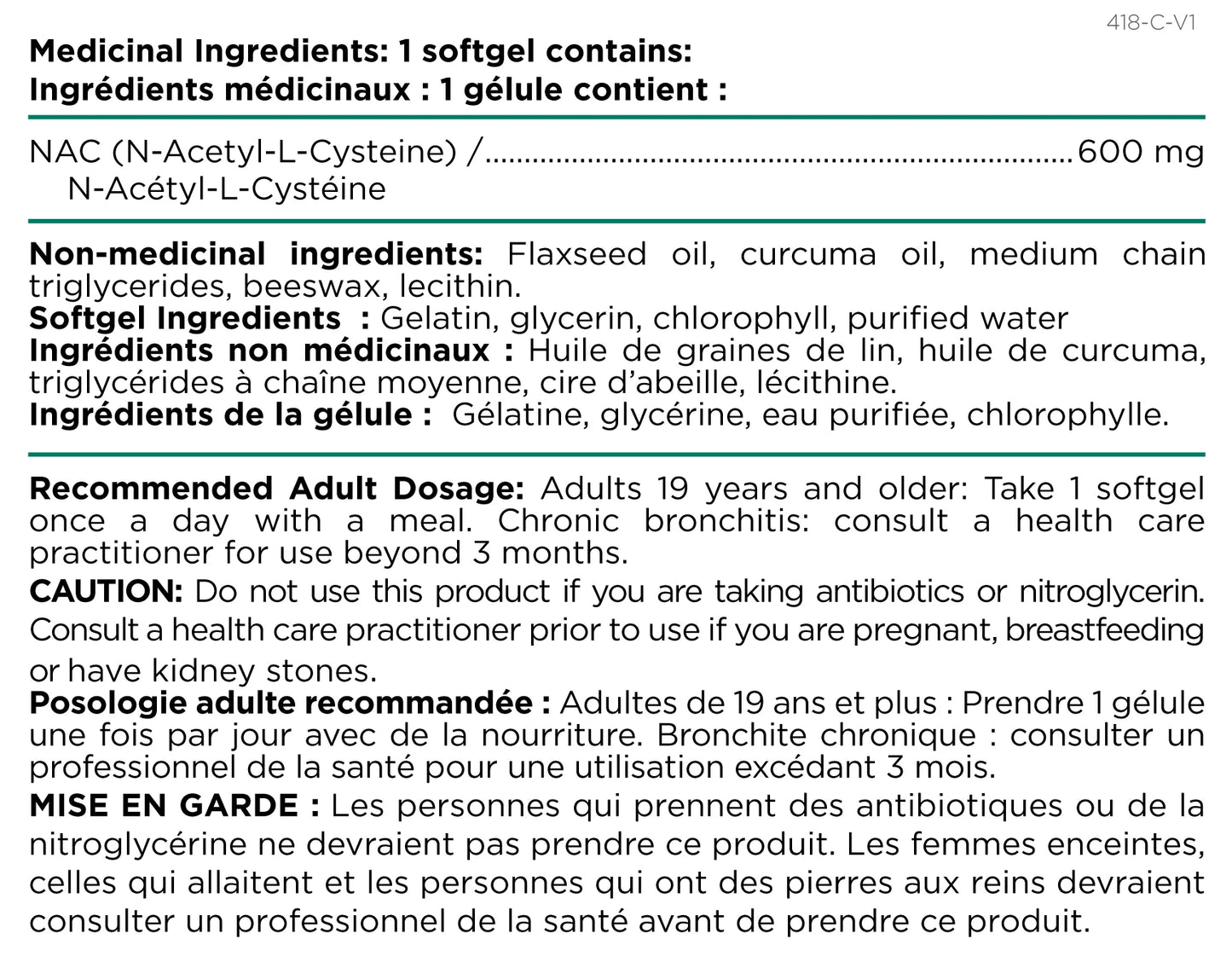 Platinum Naturals NAC 120 softgels