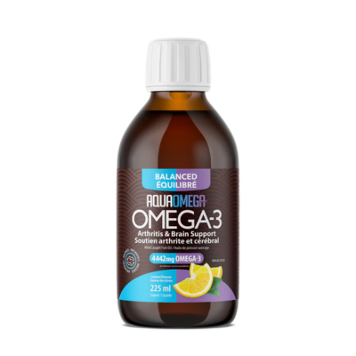 AquaOmega Balanced Arthritis & Brain Support Lemon 225ml
