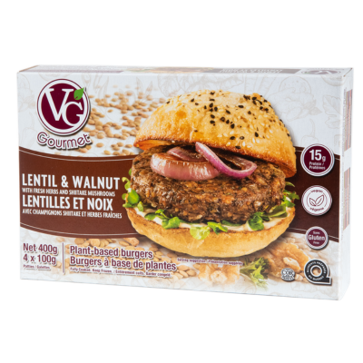 VG Lentil & Walnut Burgers 400g Frozen