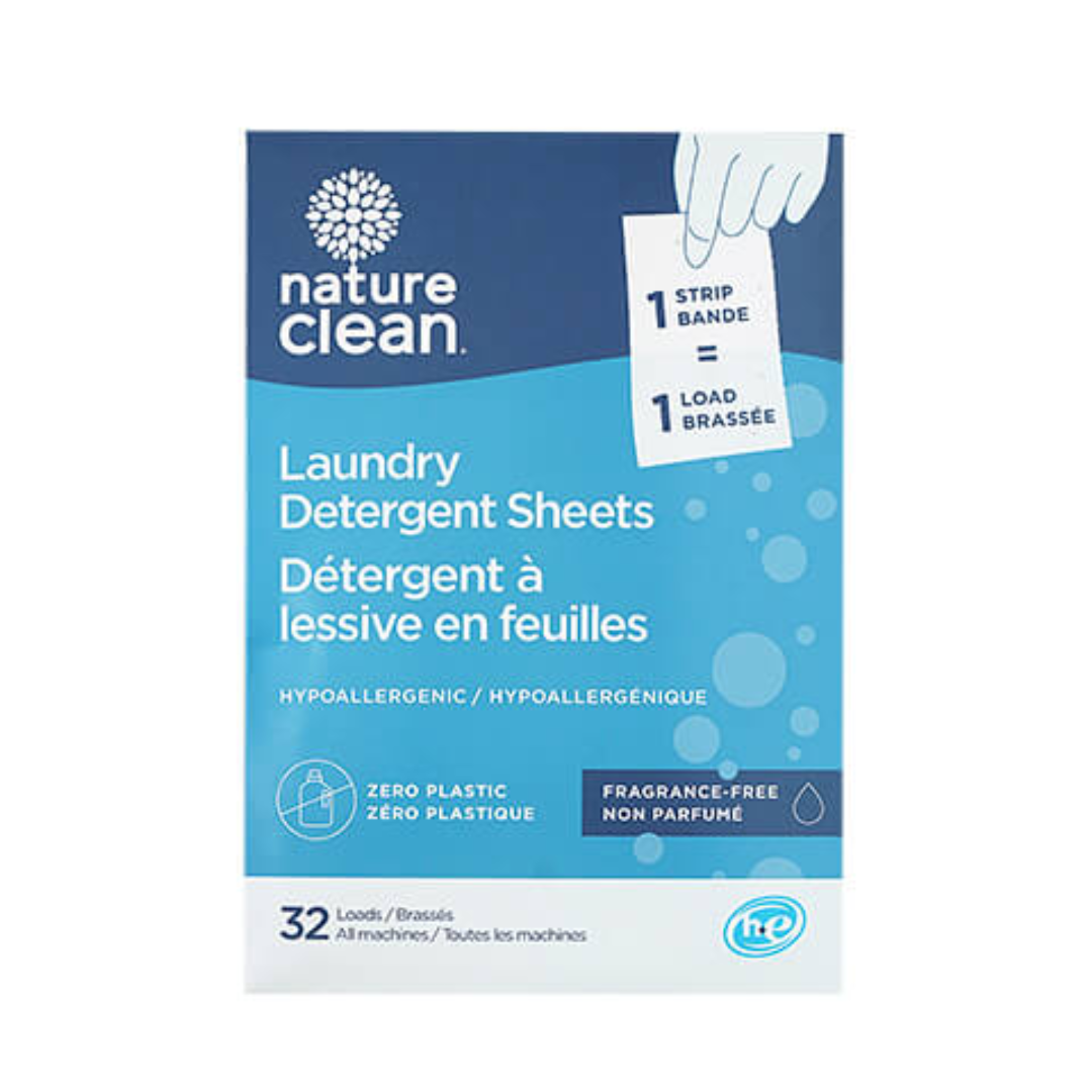 Nature Clean Laundry Detergent Sheets 32 Loads Fragrance Free
