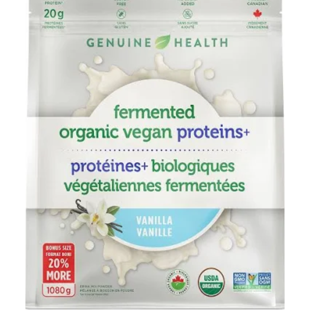 Genuine Health Fermented Organic Vegan Protein-Vanilla 1080G
