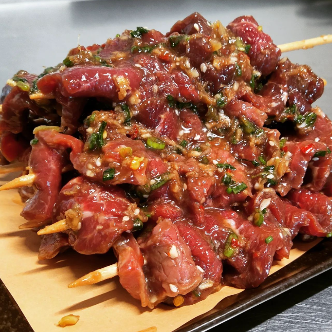 Pig & Pantry Herb & Garlic Beef Skewers (5)