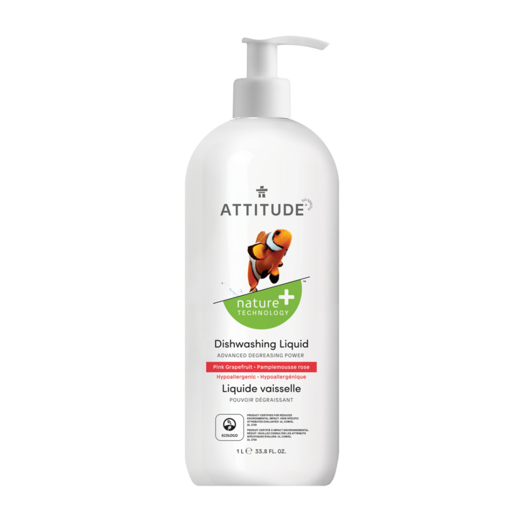 Attitude Dishwashing Liquid Pink Grapefruit 1L