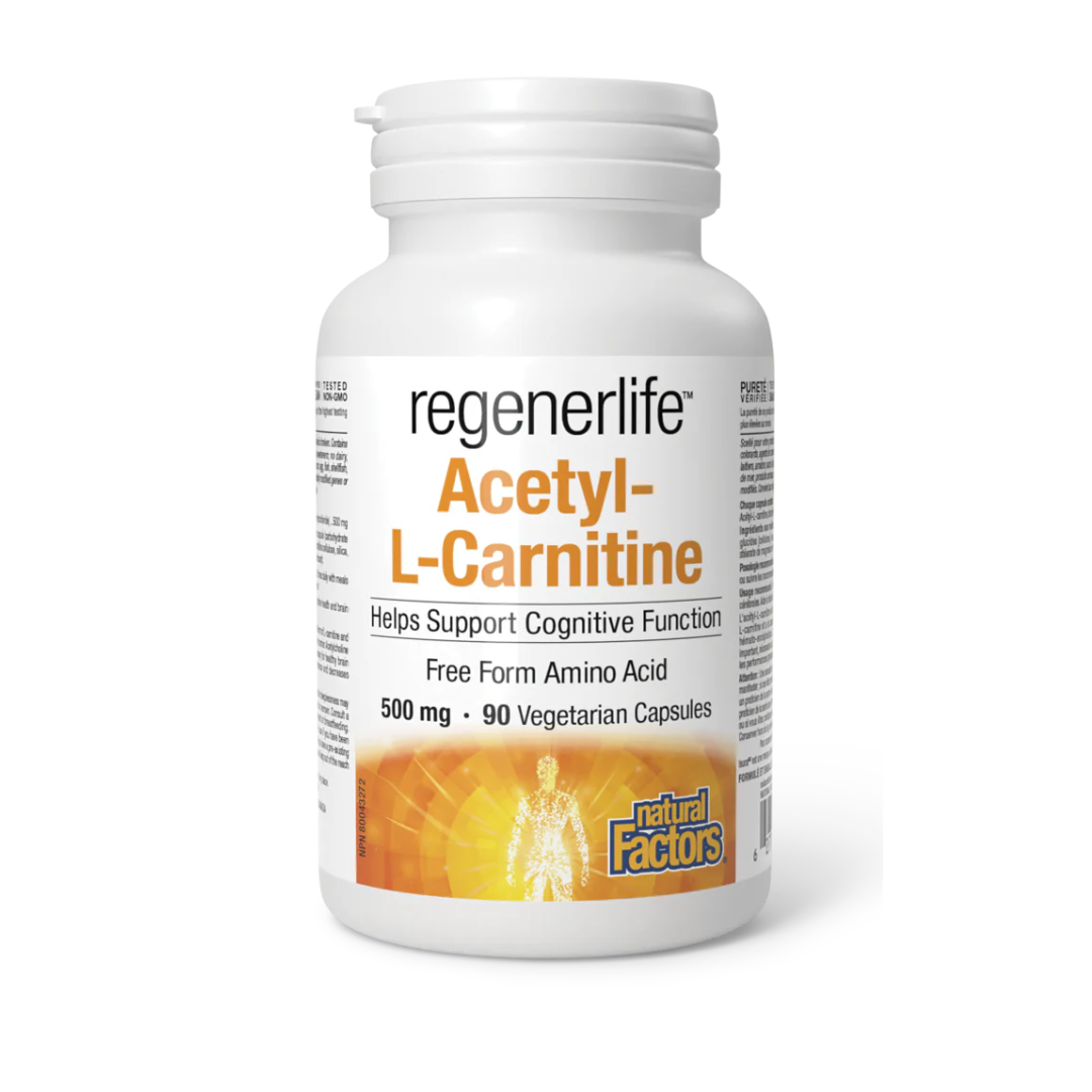 Natural Factors RegenerLife™ Acetyl L-Carnitine 500mg 90vc