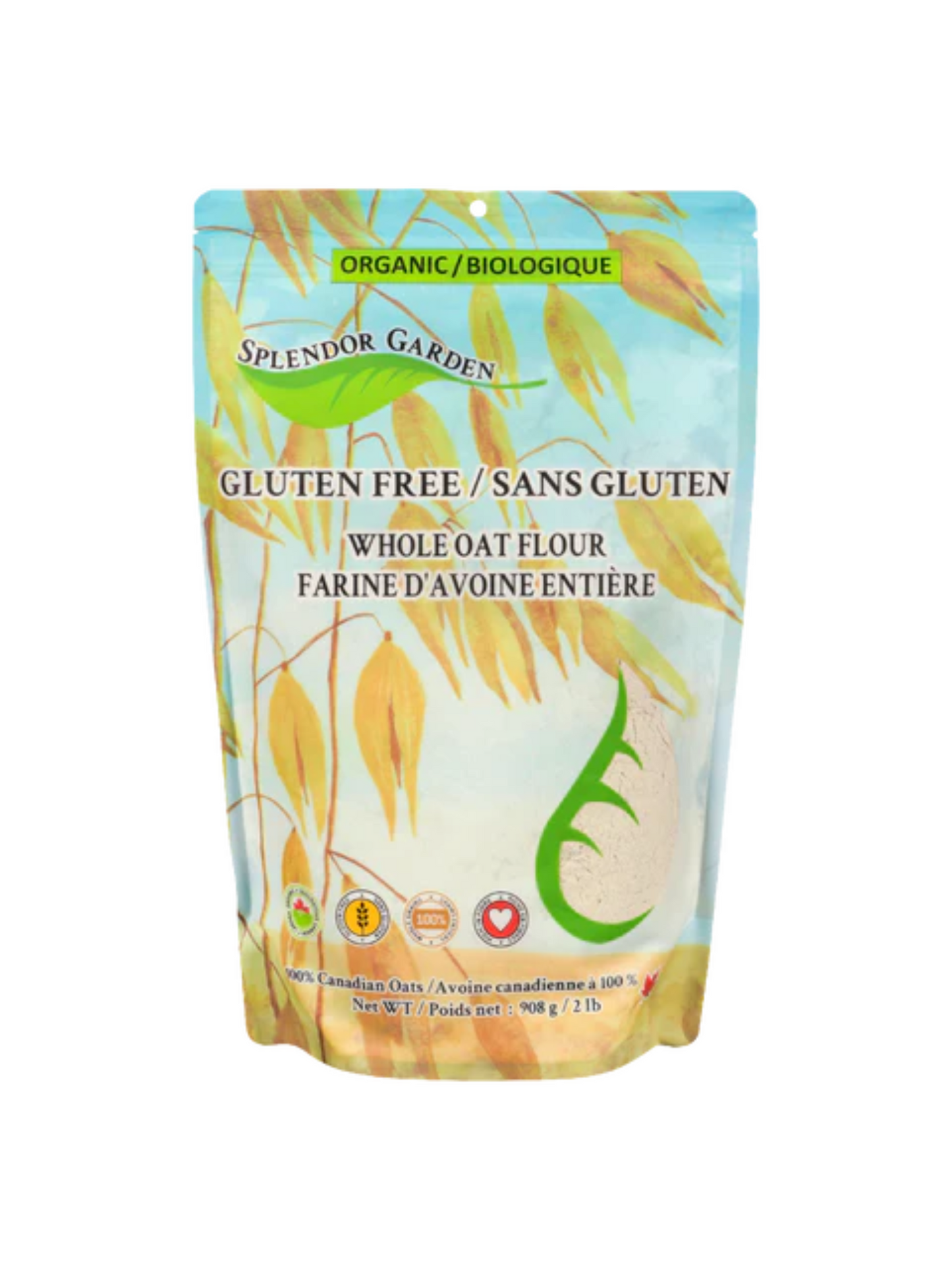 Splendor Garden Organic Gluten Free Whole Oat Flour 2LB