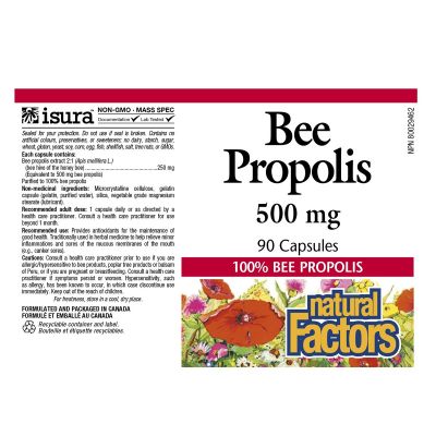Natural Factors Bee Propolis 90 Capsules