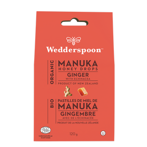 Wedderspoon Org Manuka Honey Drops Ginger 120g