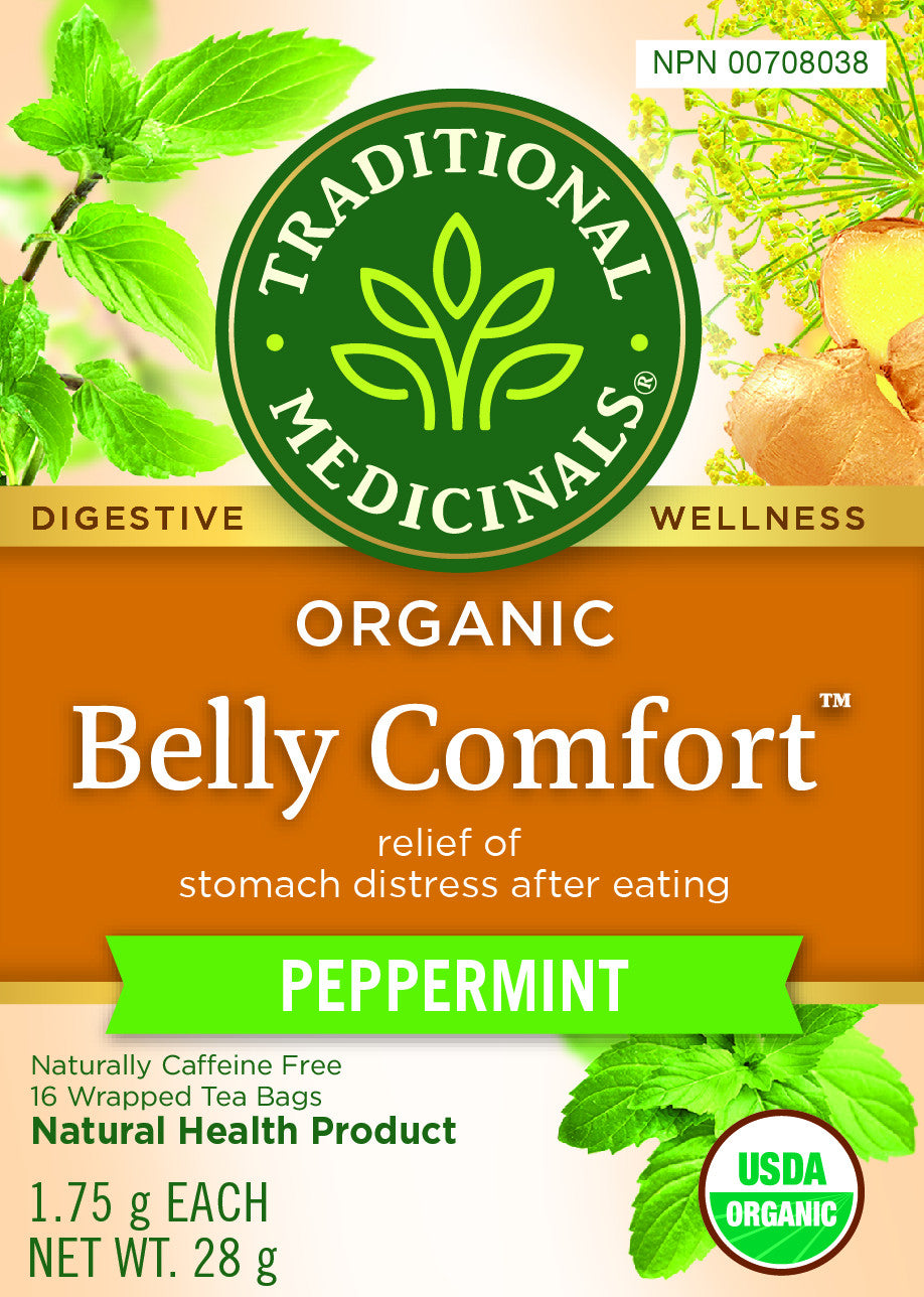 Traditional Medicinals Organic Belly Comfort Peppermint Tea 16 Tea Bags