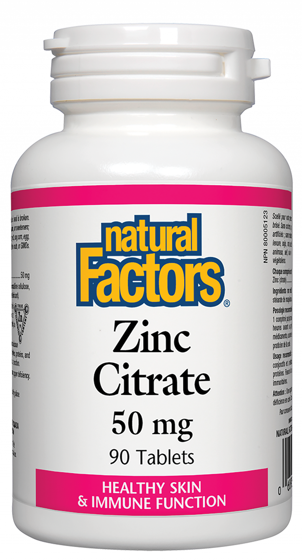 Natural Factors Zinc Citrate 50 mg 90 Tablets