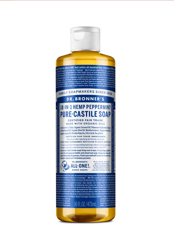 Dr. Bronner's Peppermint Castile Liquid Soap 473ml