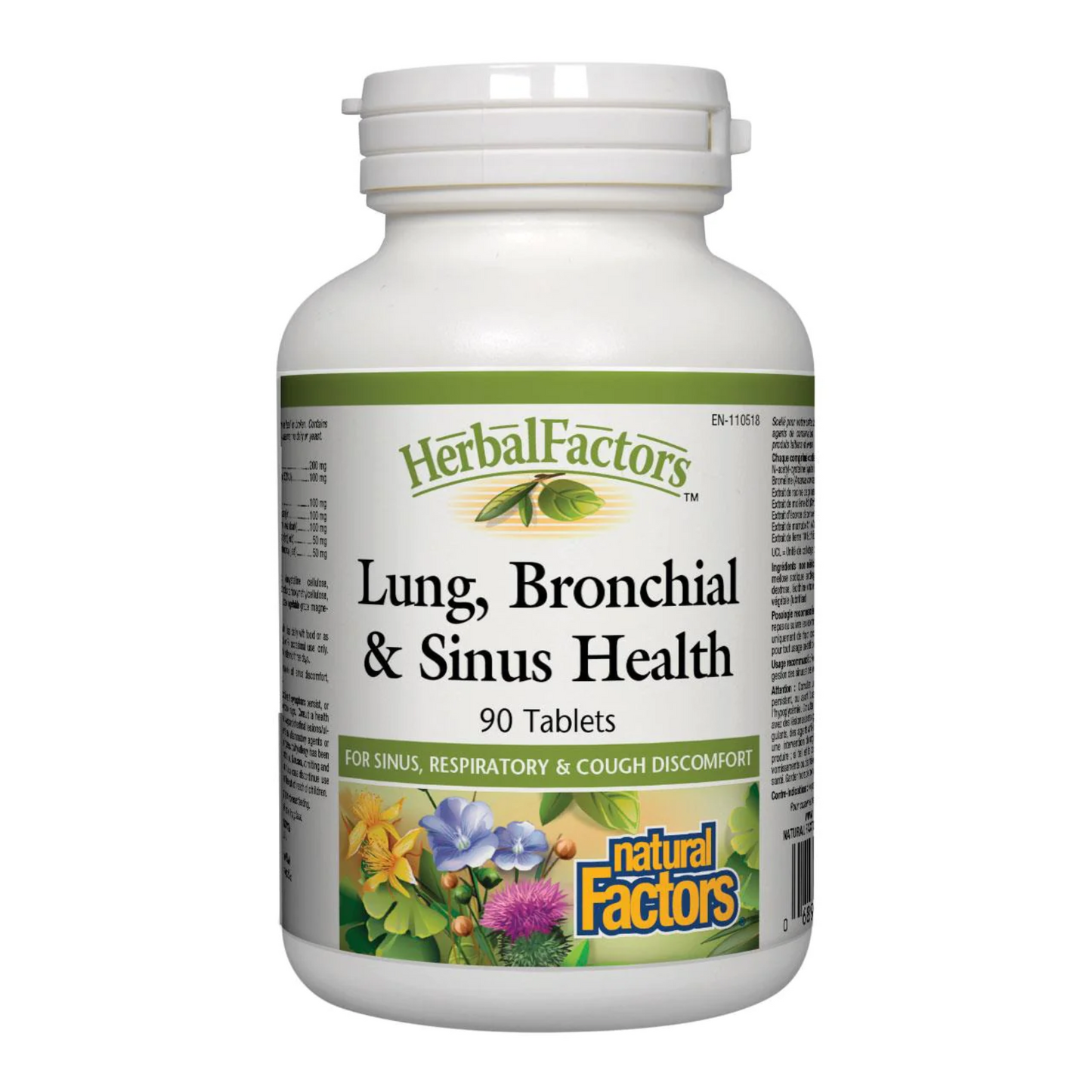 Natural Factors Lung, Bronchial & Sinus Health 90 Tablets
