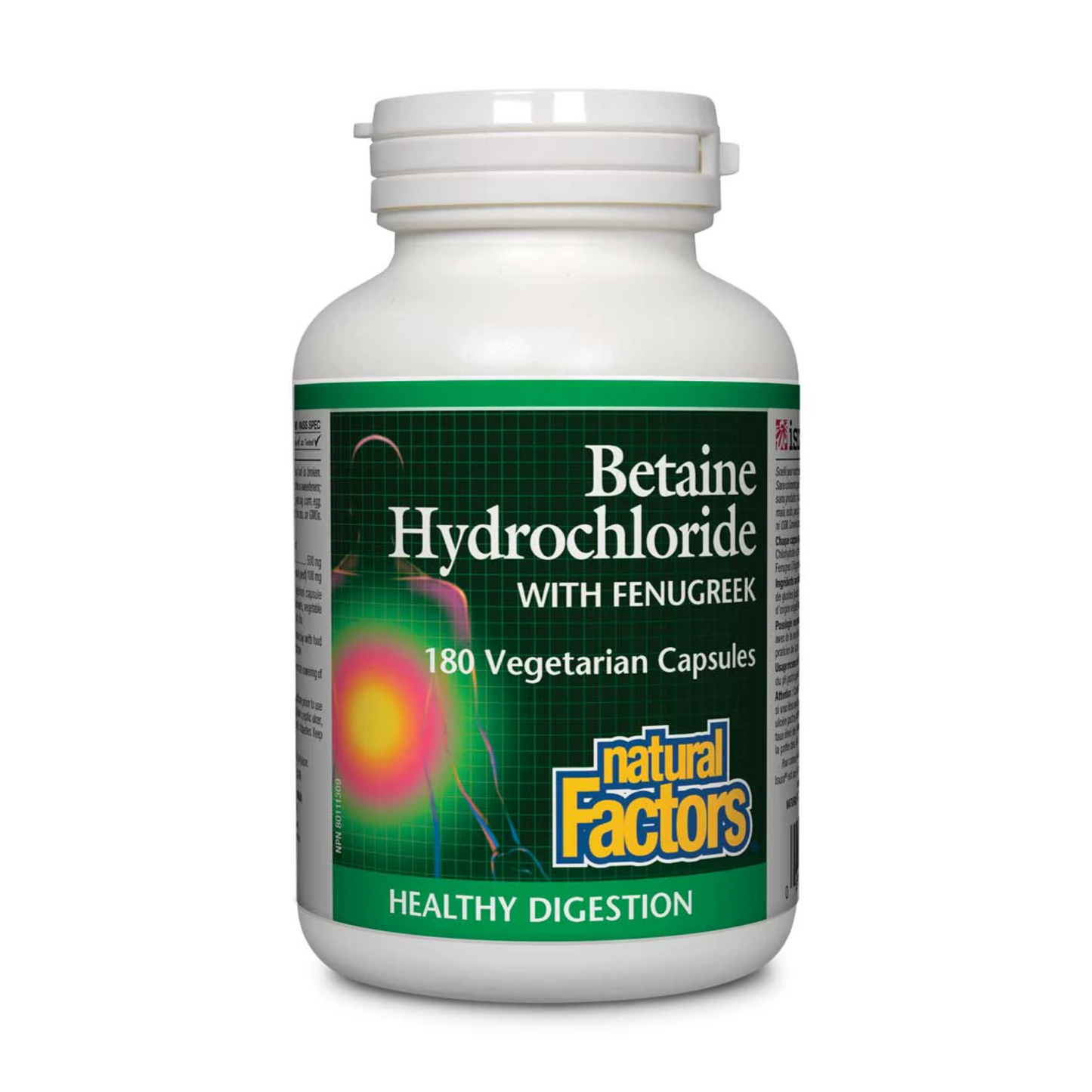 Natural Factors Betaine Hydrochloride with Fenugreek 180 Capsules