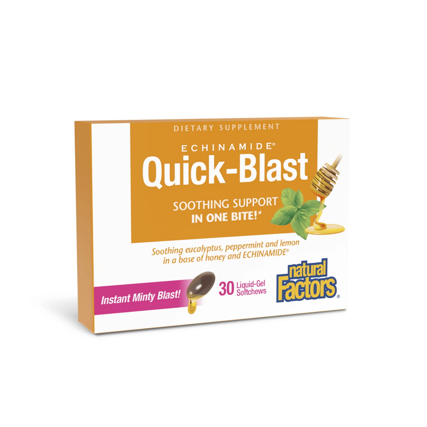 Natural Factors Quick-Blast 30 Liquid-Gel Softchews