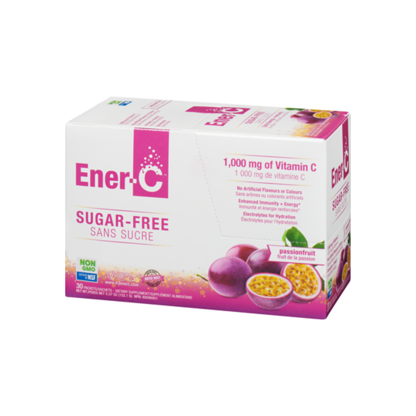 ENER-C Multivitamin Drink Mix Sugar Free-Passionfruit 30 Packets