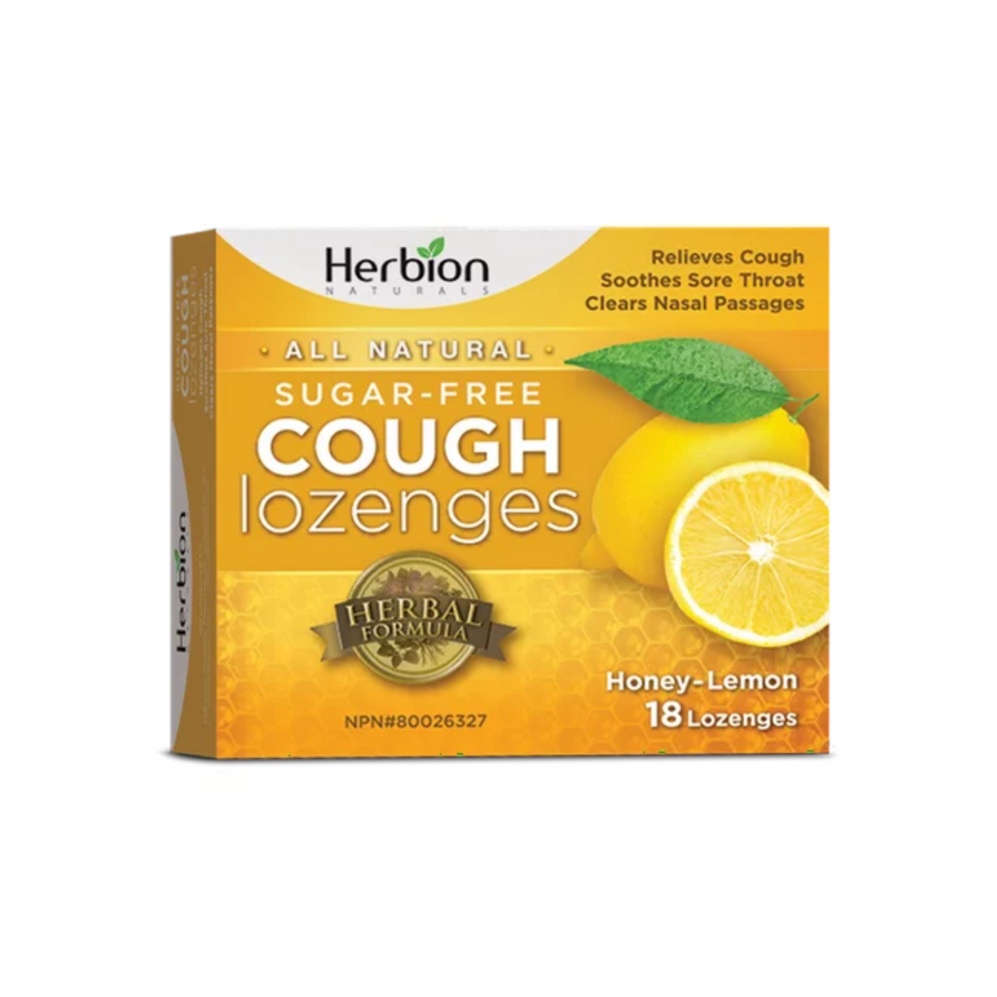 Herbion Sugar Free Lozenges Honey Lemon 18