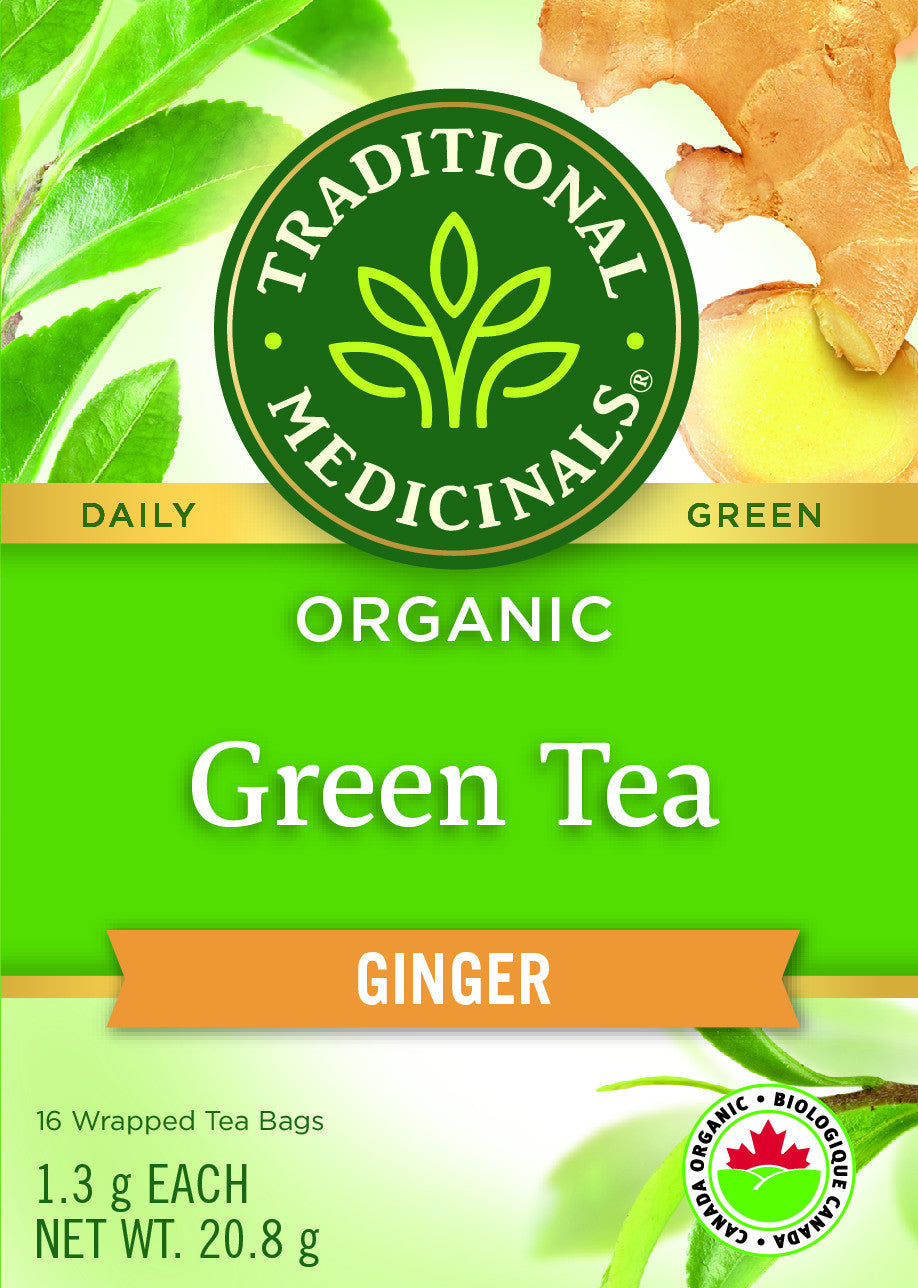 Traditional Medicinals Organic Green Tea Ginger 16 Tea Bags