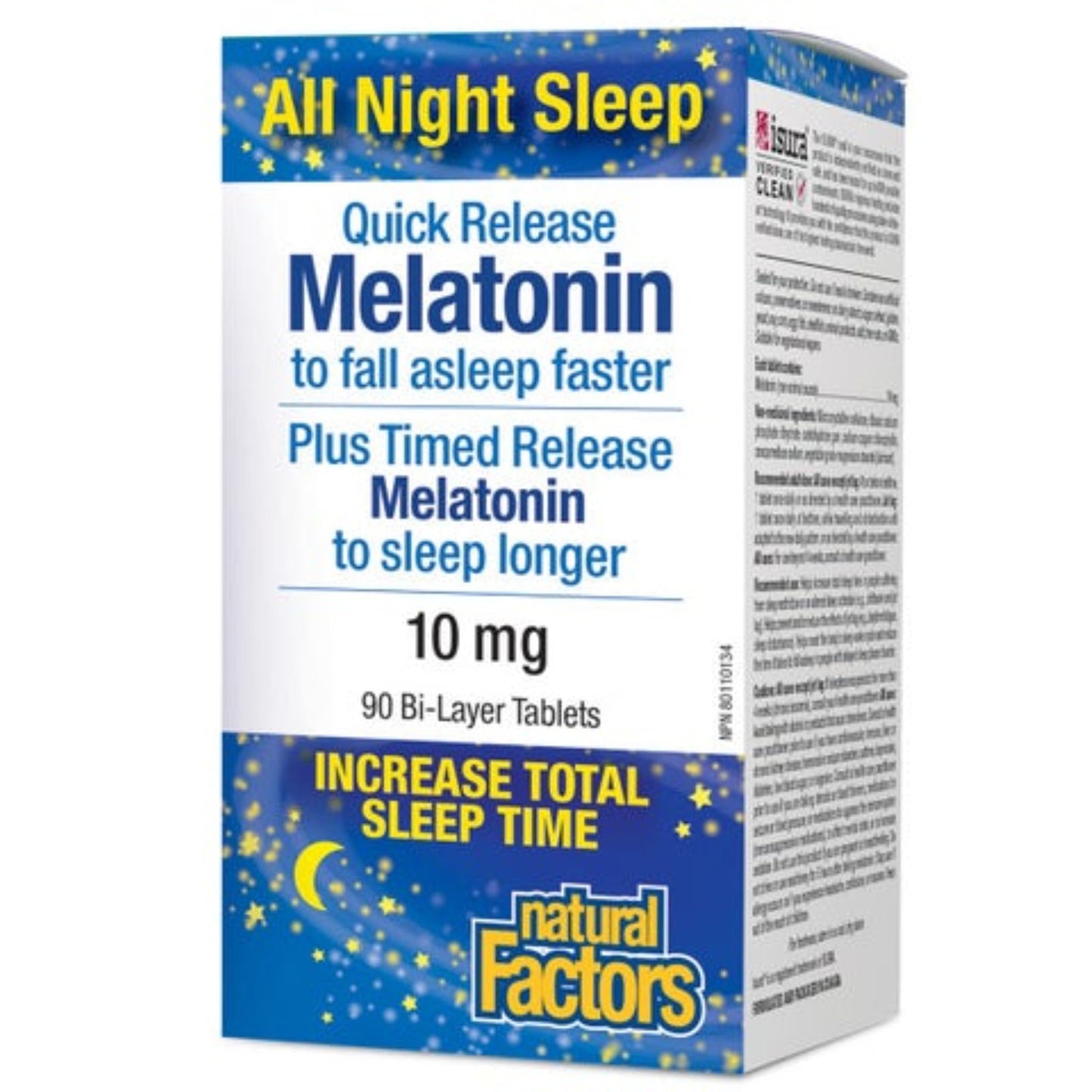 Natural Factors Melatonin Quick Release 10mg 90 Tablets
