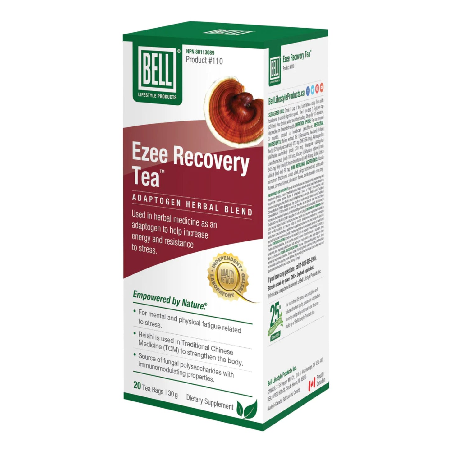 Bell Ezee Recovery Tea 20 Tea Bags