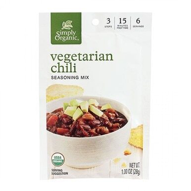 Simply Organic Vegetarian Chili Seasoning 28g