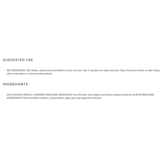 Flora Ferritin + Iron 30 Caps