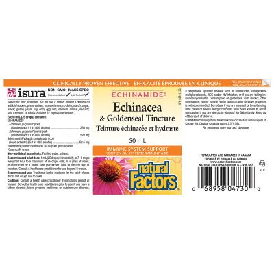 Natural Factors Echinamide Echinacea & Goldenseal Tincture 50mL