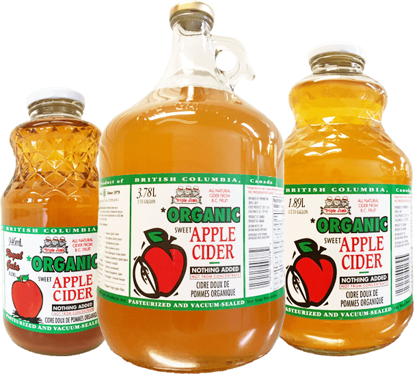 Triple Jim's Organic Sweet Apple Cider 946ml
