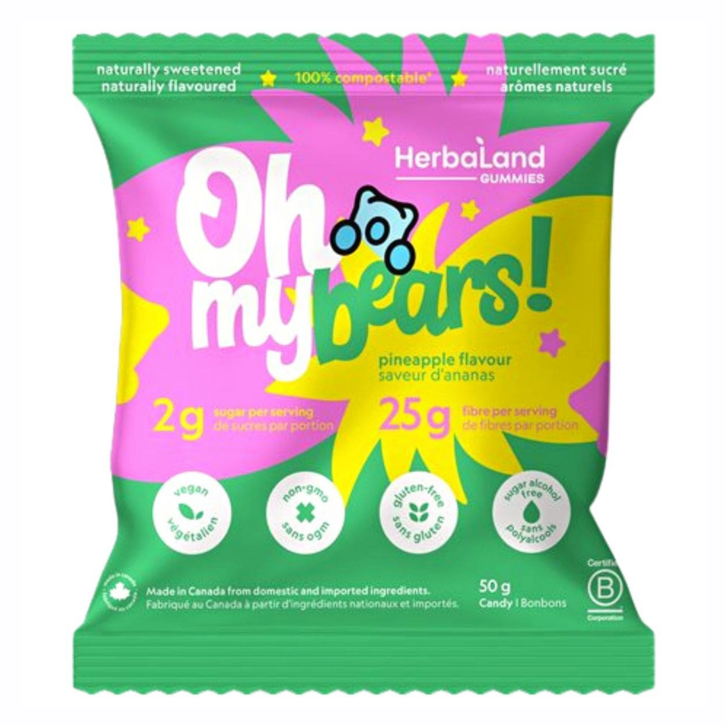 Herbaland Oh My Bears Pineapple 50g