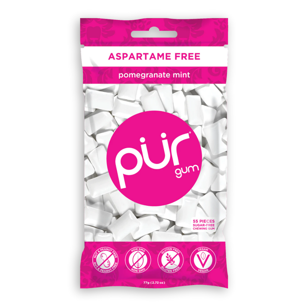 Pur PomegranateMint Gum 55 Pieces