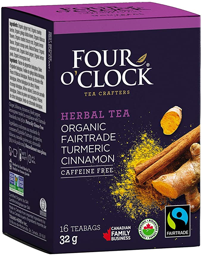 Four O'Clock Turmeric Cinnamon Tea 16 Teabags