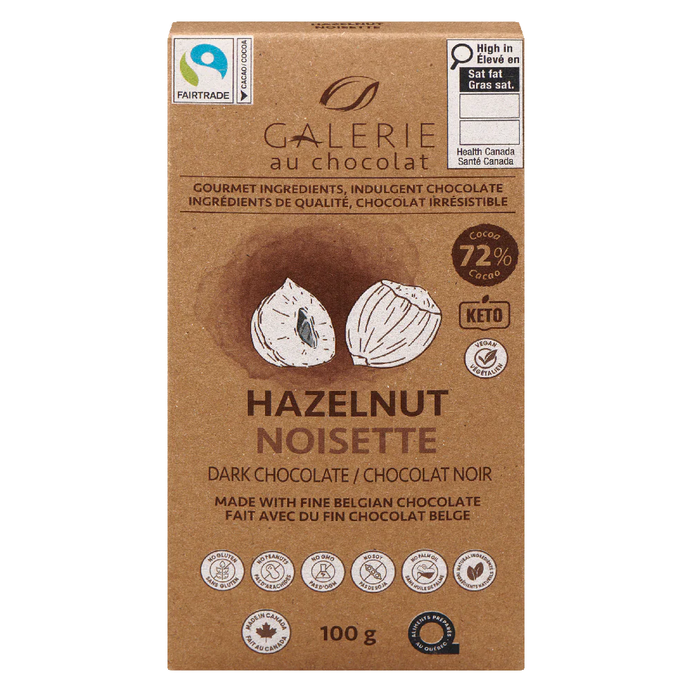 Galerie Hazelnut Dark Chocolate Bar 100g