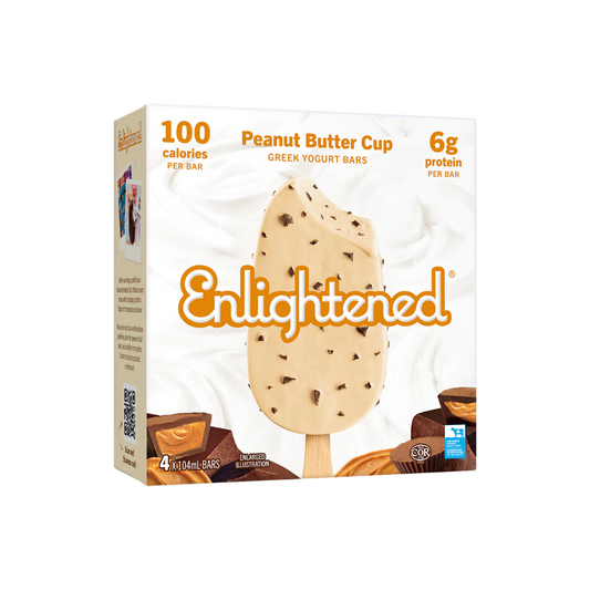 Enlightened Peanut Butter Cup Yogurt Bar 4x104ml  Frozen
