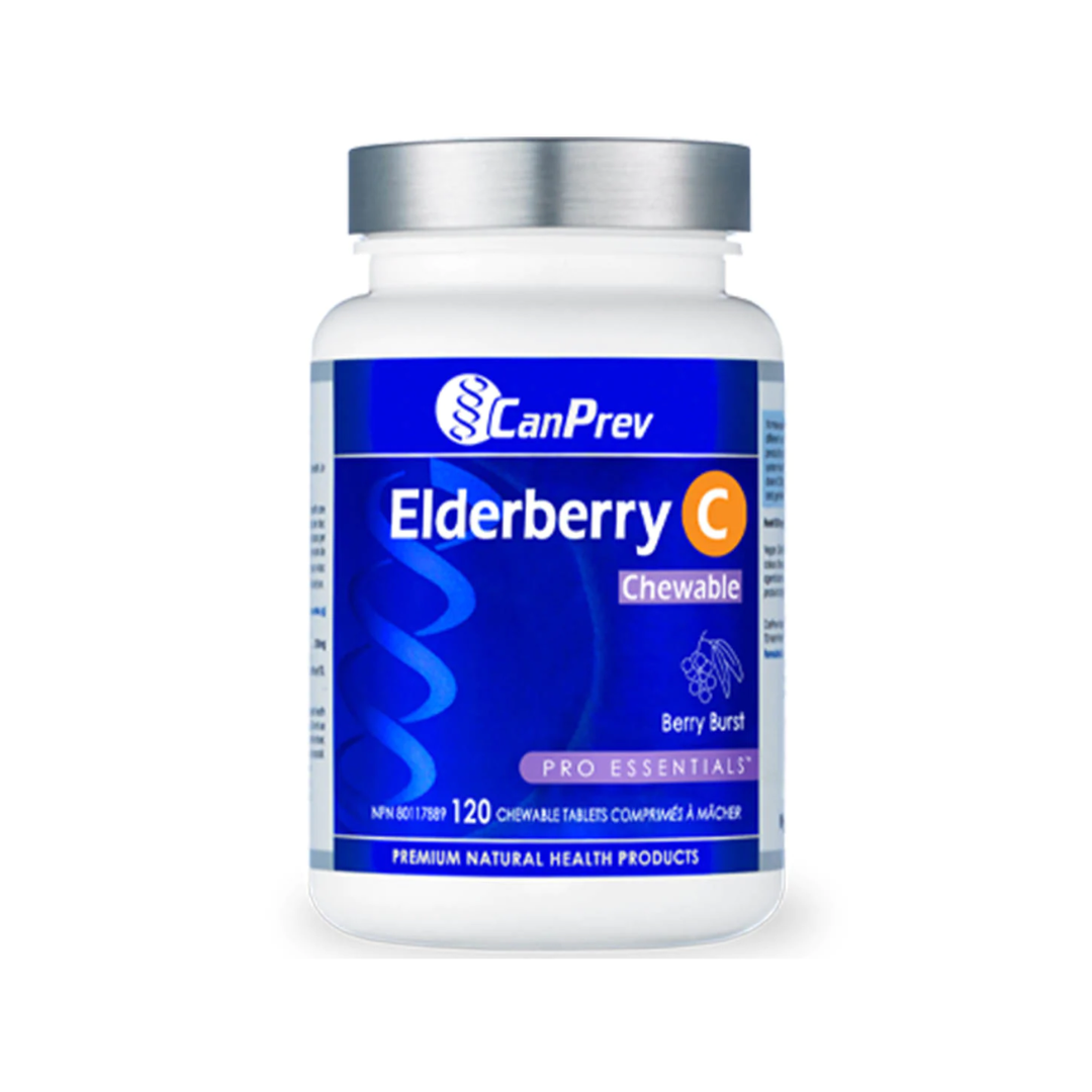 CanPrev Elderberry Vitamin C 120 Chew Tablets