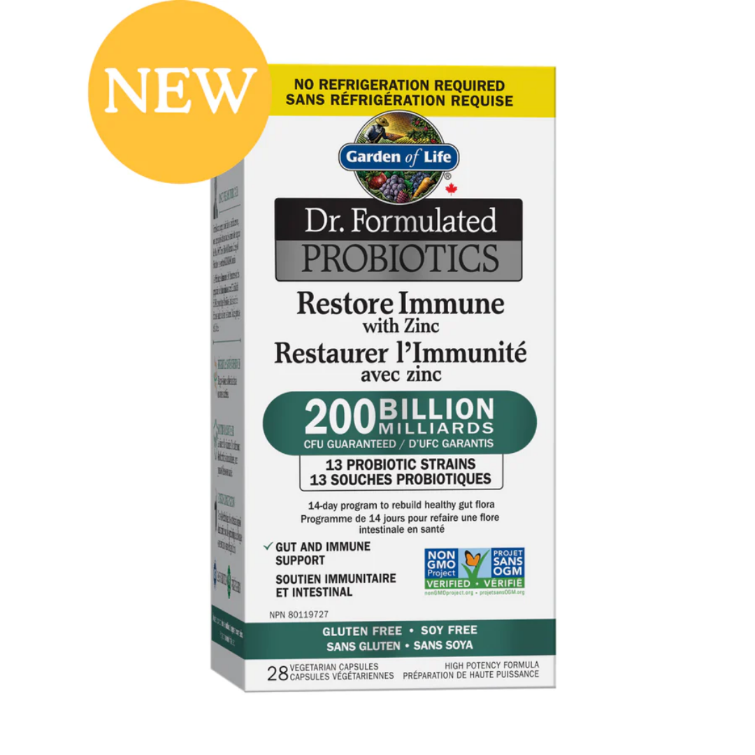 Garden of Life Restore Immune 200 Billion Probiotic 28 Capsules