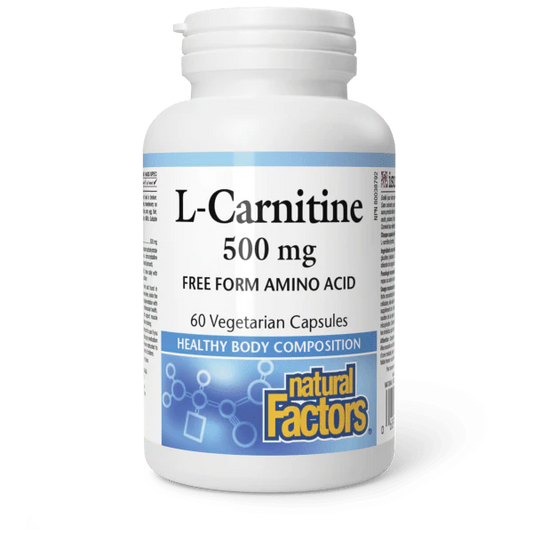Natural factors L-Carnitine 500mg 60 Veggie Capsules