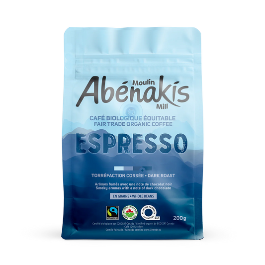 Moulin Abenakis Mill Espresso Ground Coffee, organic and fair trade 200g