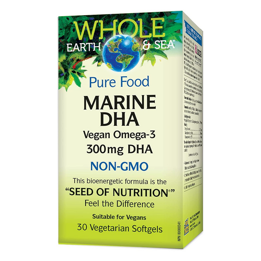 Whole Earth & Sea® Pure Food Marine DHA Vegan Omega-3 295 mg 30 Veg Softgels