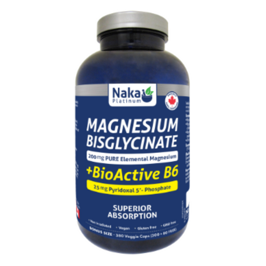 Naka Magnesium Bisglycinate + B6 230 veg caps