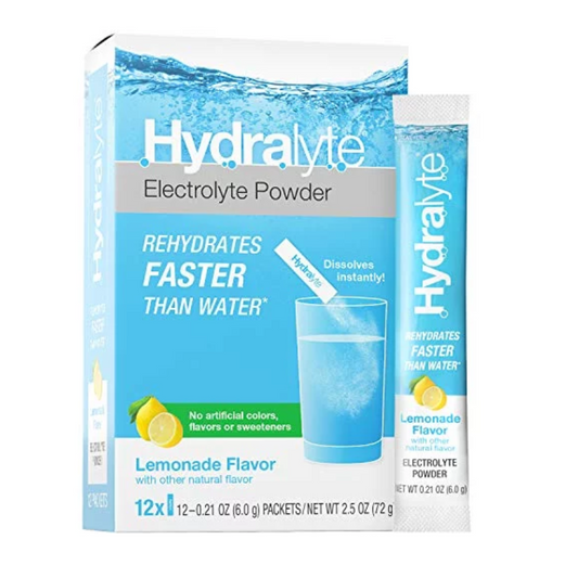 Hydralyte Electrolyte Granules Lemonade 12 Packets