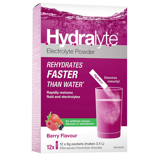 Hydralyte Electrolyte Granules Berry 12 Packets