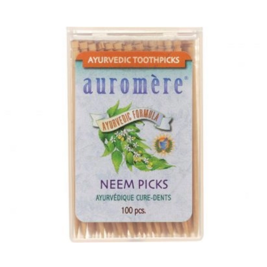 Auromere Ayurvedic Toothpicks w/Neem 100pcs