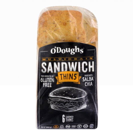 O'Doughs Gluten Free Sandwich Thins Multigrain 510g